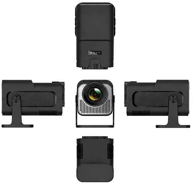 Projecteur portable 4K compatible 720P Android 12 150 ANSI HY320 MINI Double Wifi6 BT5.0 Cinéma Extérieur