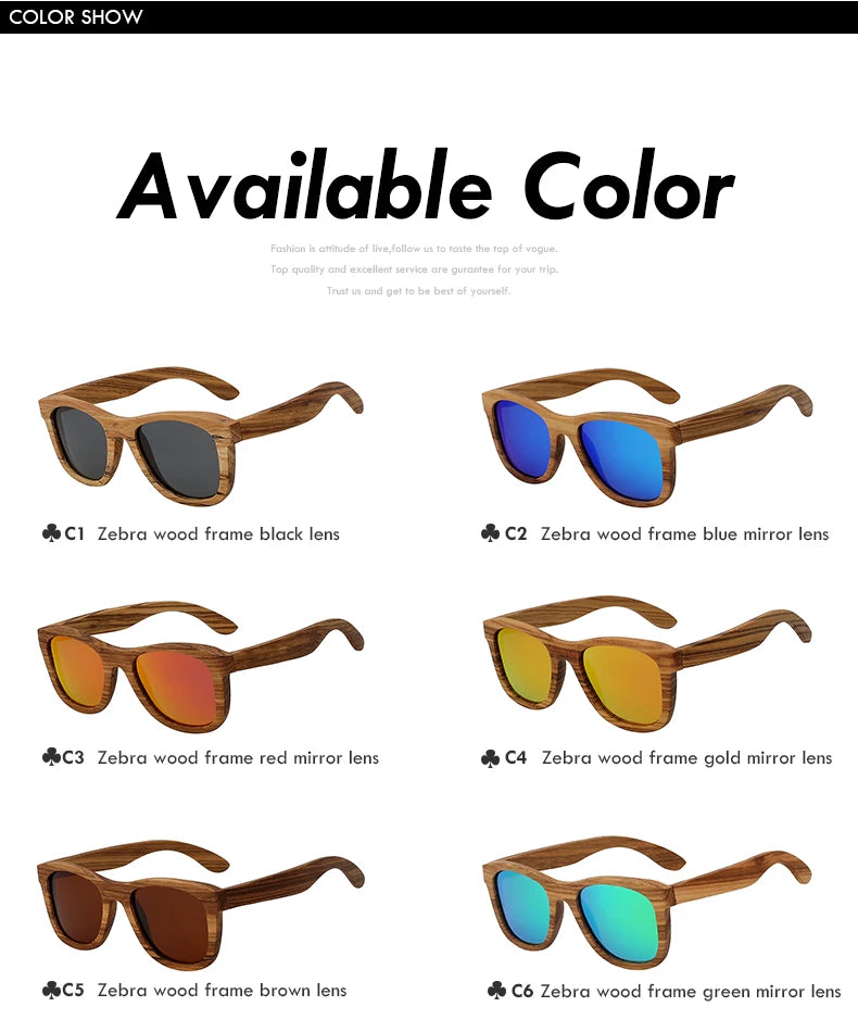 Flat Fashion Men Custom Logo Fashion Sun Glasses Sunglasses Gafas De Sol Sides High Quality Real Wooden Frame Sunglasses