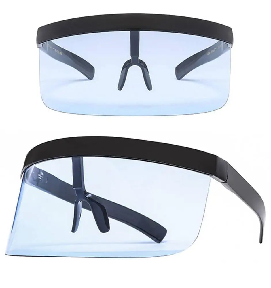 Sexy Oversized Shield Visor Sunglasses Women New Designer Big Frame Mirror Sun Glasses Shades Men Windproof Eyewear