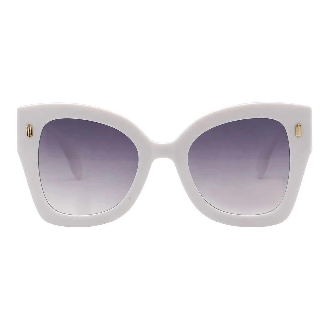 High Quality Oversized PC Sunglasses for Women White Frame UV400 Colorful Lunette De Soleil Fashionable ODM OEM Eyewear