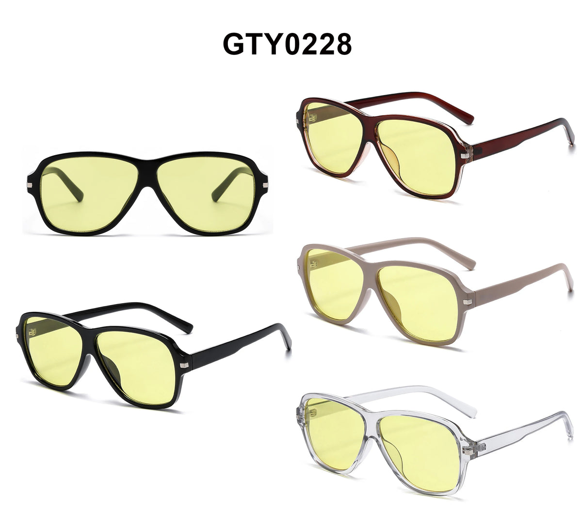 Wholesale Luxury Fashion Women Sunglasses New Rectangular Red Brown Pink PC Customizable Printing Lens Light Weight