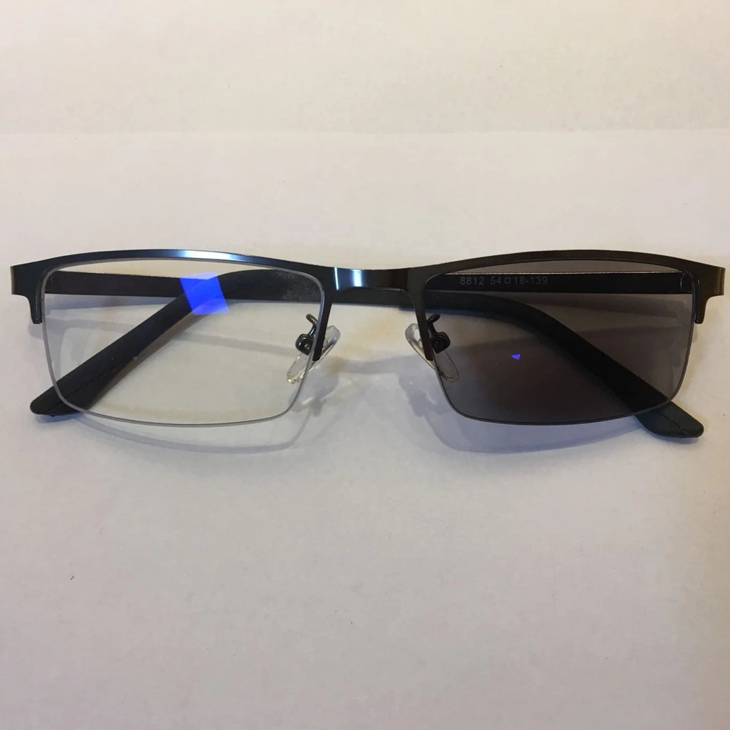 2026 men's photochromic glasses anti blue light UV400 indoor outdoor 2026 lens metal Half-frame from qingqing