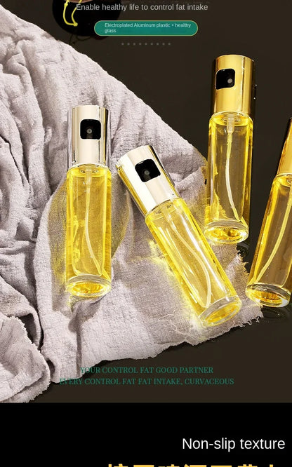 Glass Spray Bottle Kitchen Tool Spray Oiler Seasoning Condiment Bottle Pump Oil Pot Leak-Proof Grill BBQ Sprayer Oil Dispenser