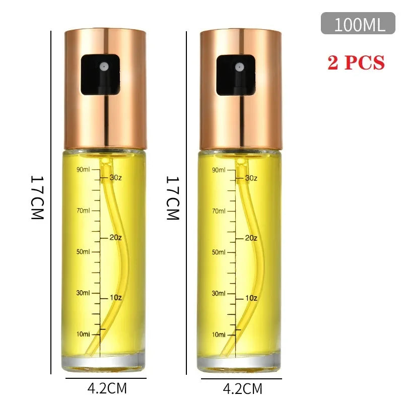 Glass Spray Bottle Kitchen Tool Spray Oiler Seasoning Condiment Bottle Pump Oil Pot Leak-Proof Grill BBQ Sprayer Oil Dispenser