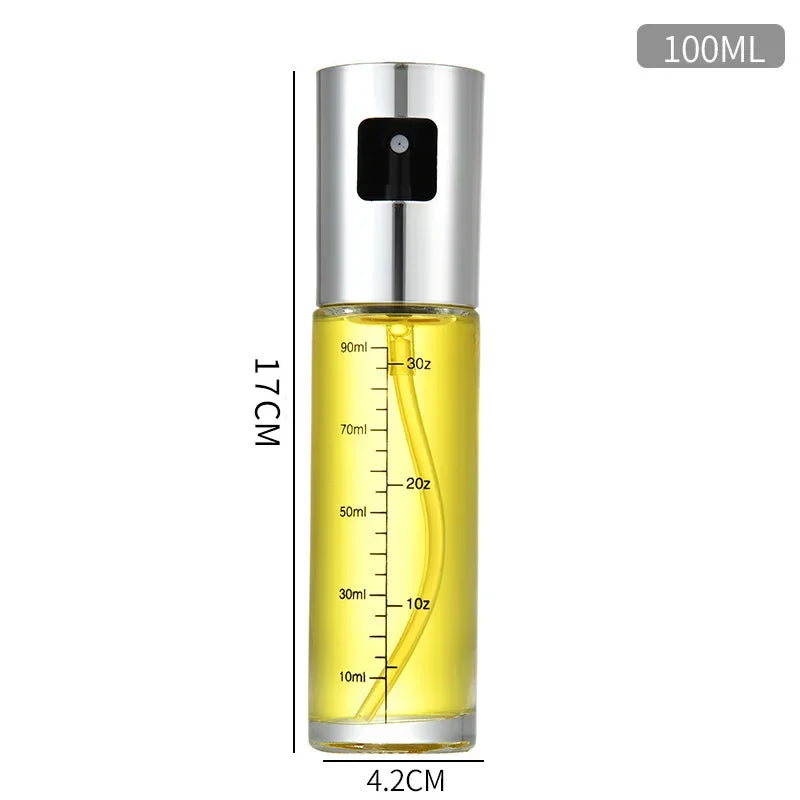 Glass Spray Bottle Kitchen Tool Spray Oiler Seasoning Condiment Bottle Pump Oil Pot Leak-Proof Grill BBQ Sprayer Oil Dispenser