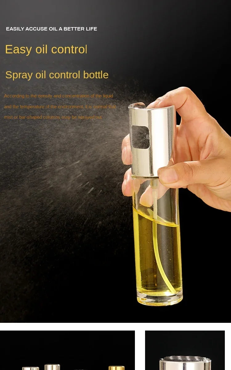 Glass Spray Bottle Kitchen Tool Spray Oiler Seasoning Condiment Bottle Pump Oil Pot Leak-Proof Grill BBQ Sprayer Oil Dispenser