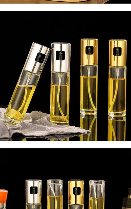 Glass Spray Bottle Kitchen Tool Spray Oiler Seasoning Condiment Bottle Pump Oil Pot Leak-Proof Grill BBQ Sprayer Oil Dispenser