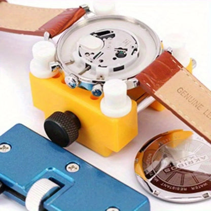 1 Set Watch Battery Replacement Tool Kit, Watch Back Case Remover And Watch Opener Repair Kit Tool Adjuste