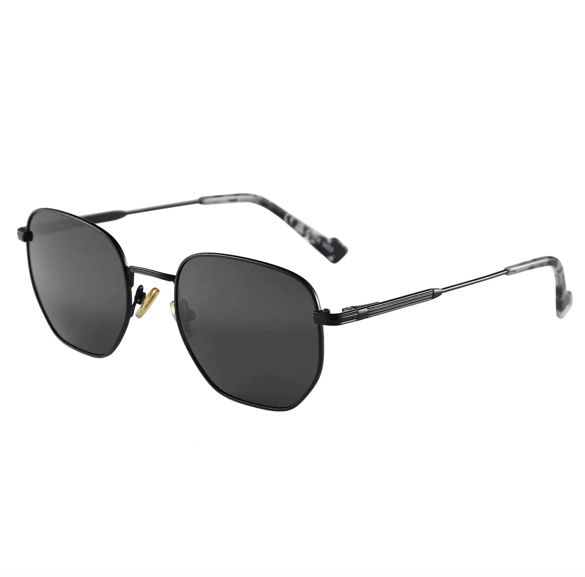 Custom Logo Polarized Sunglasses Unisex Hexagon Metal Frame UV400 Protection Fashion Sunwear for Casual Wear Men Women