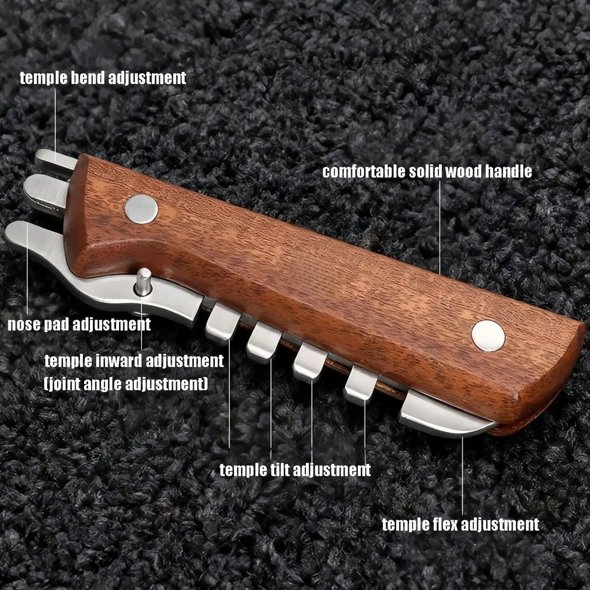 Glasses Adjuster Tool Professional Non-Slip Optician Aid Eyeglass Arm Repair Kit for Men Women Boys Girls Youth Teens Son