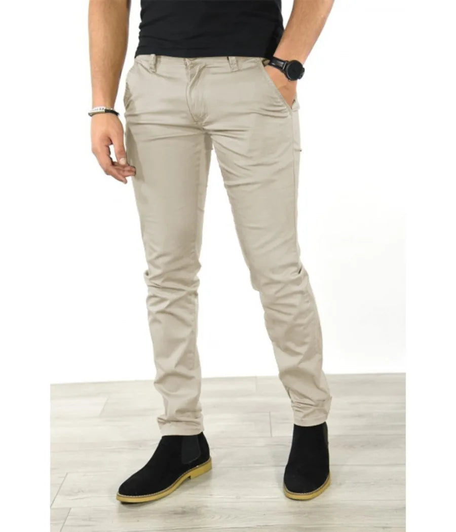 2026 New Casual Pants Men's Classic Style Fashion Business Slim Straight Trousers Solid Daily Versatile Men Clothing Pantalones