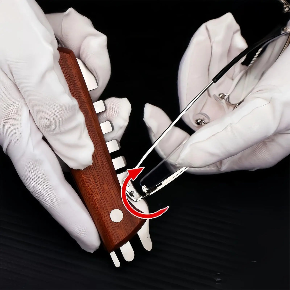 Glasses Adjuster Tool Professional Non-Slip Optician Aid Eyeglass Arm Repair Kit for Men Women Boys Girls Youth Teens Son
