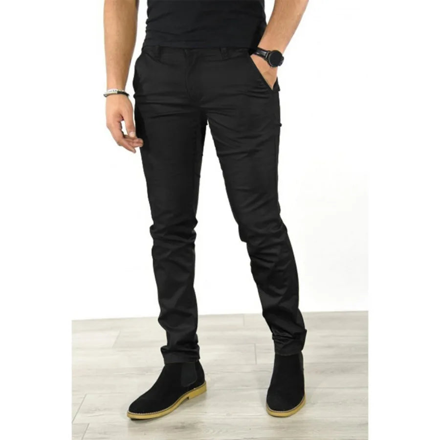 2026 New Casual Pants Men's Classic Style Fashion Business Slim Straight Trousers Solid Daily Versatile Men Clothing Pantalones