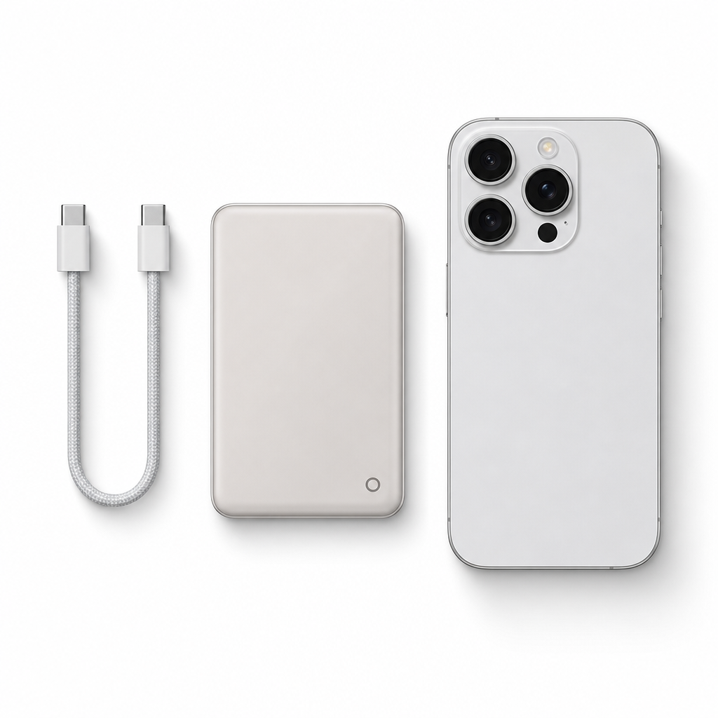 Batterie externe magnétique sans fil personnalisable avec logo